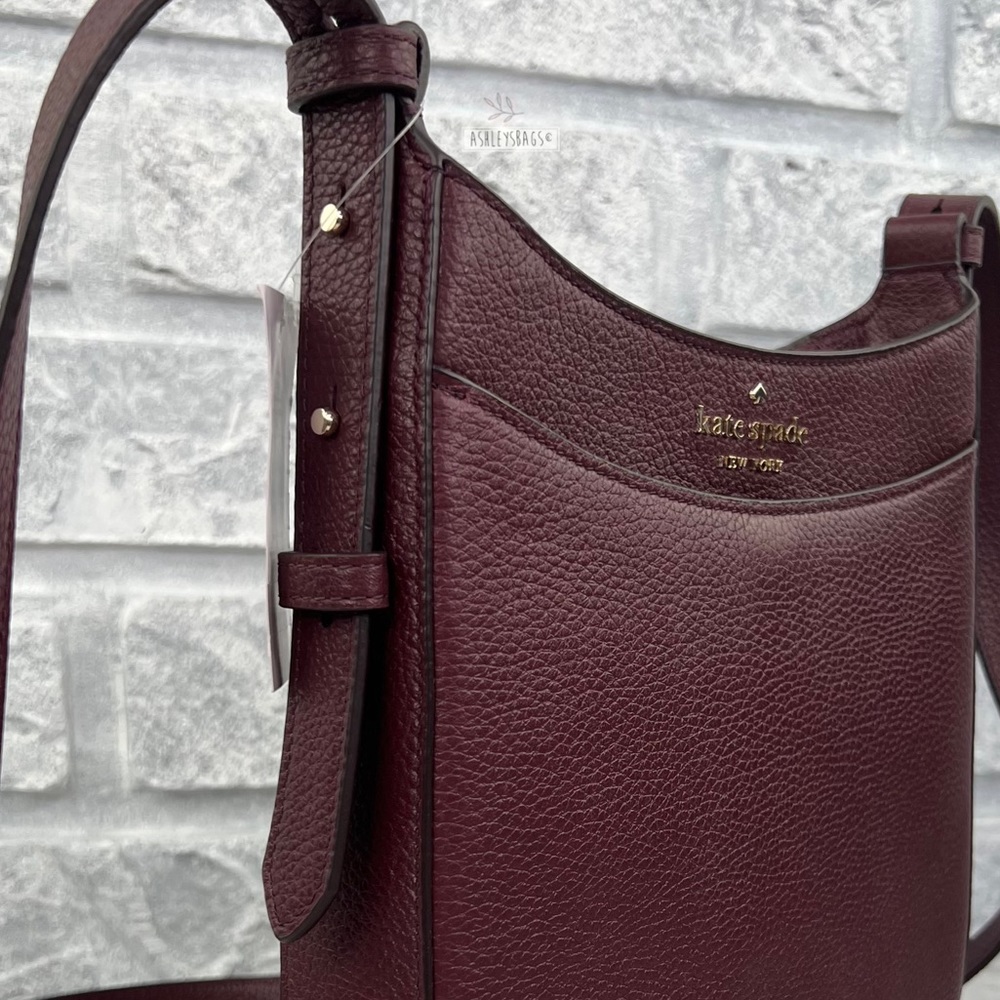 Kate Spade Leila North South Crossbody In Cherrywood - Picture 4 of 10